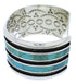 Southwest Turquoise And Sterling Silver Jewelry Cuff Bracelet EX27539